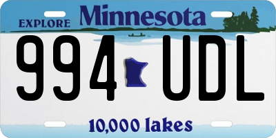 MN license plate 994UDL