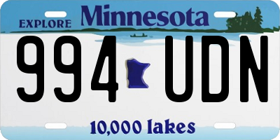 MN license plate 994UDN