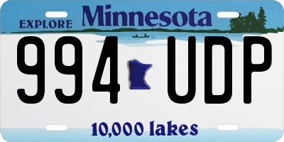 MN license plate 994UDP
