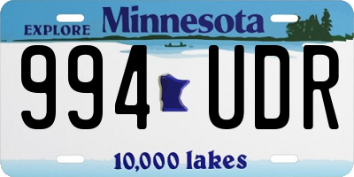 MN license plate 994UDR