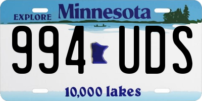 MN license plate 994UDS