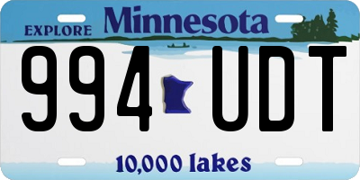 MN license plate 994UDT