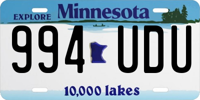 MN license plate 994UDU