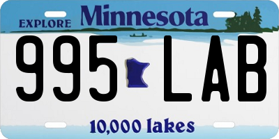 MN license plate 995LAB