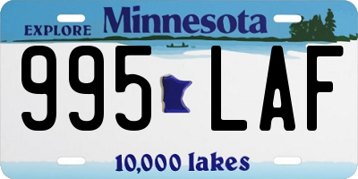 MN license plate 995LAF