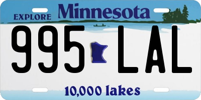 MN license plate 995LAL