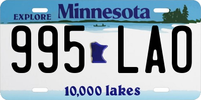 MN license plate 995LAO