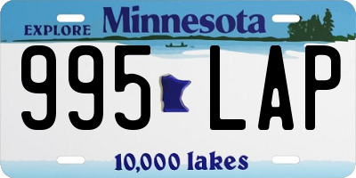 MN license plate 995LAP
