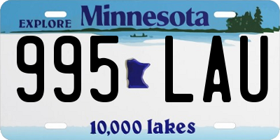 MN license plate 995LAU