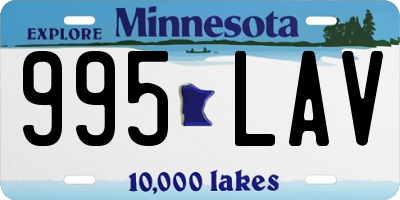 MN license plate 995LAV