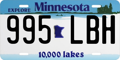 MN license plate 995LBH