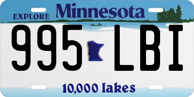 MN license plate 995LBI