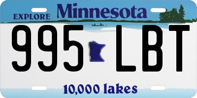 MN license plate 995LBT