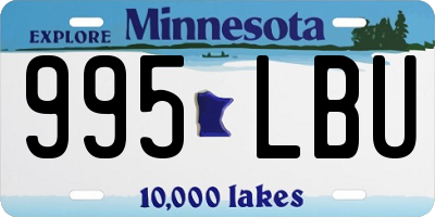 MN license plate 995LBU
