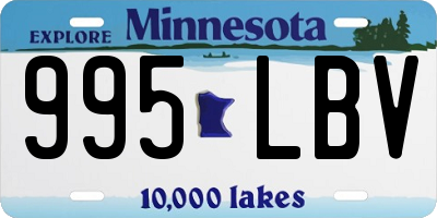 MN license plate 995LBV