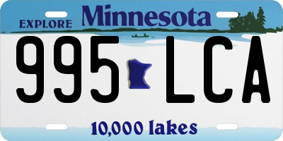 MN license plate 995LCA