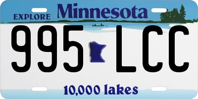 MN license plate 995LCC