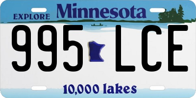 MN license plate 995LCE