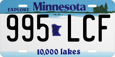 MN license plate 995LCF
