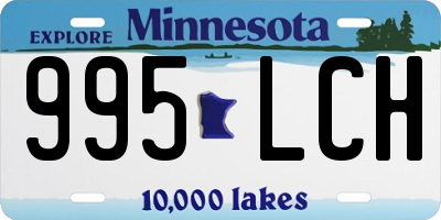 MN license plate 995LCH
