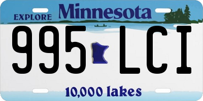 MN license plate 995LCI