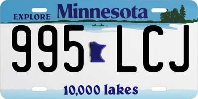 MN license plate 995LCJ