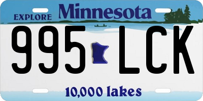 MN license plate 995LCK