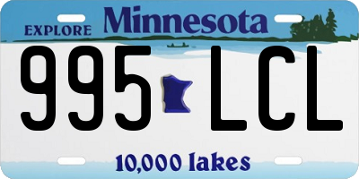 MN license plate 995LCL