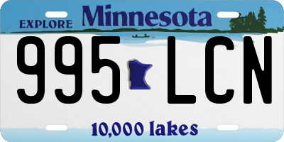MN license plate 995LCN