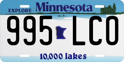 MN license plate 995LCO