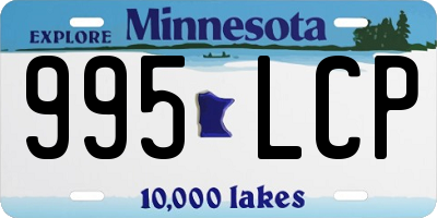MN license plate 995LCP