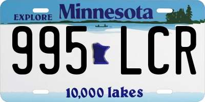 MN license plate 995LCR