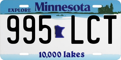 MN license plate 995LCT
