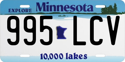MN license plate 995LCV