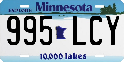 MN license plate 995LCY