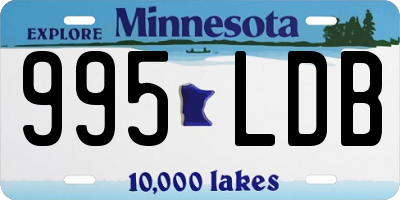 MN license plate 995LDB