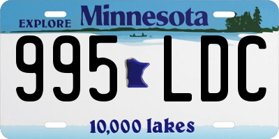 MN license plate 995LDC