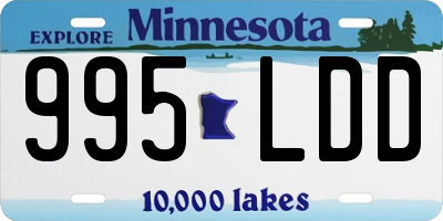 MN license plate 995LDD