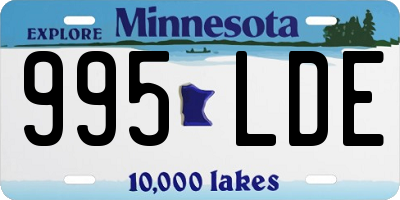 MN license plate 995LDE
