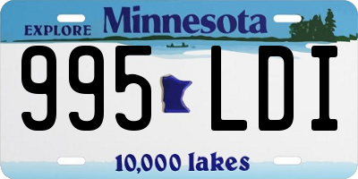 MN license plate 995LDI