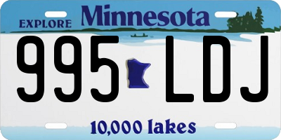 MN license plate 995LDJ