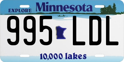 MN license plate 995LDL