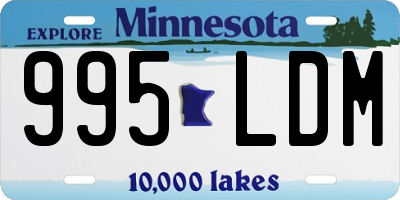 MN license plate 995LDM