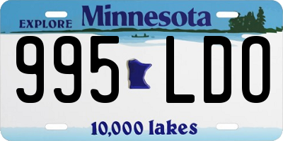 MN license plate 995LDO