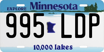 MN license plate 995LDP