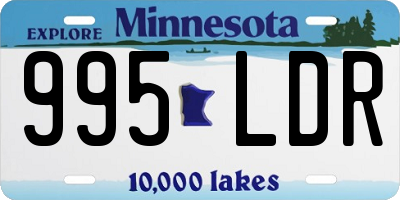 MN license plate 995LDR