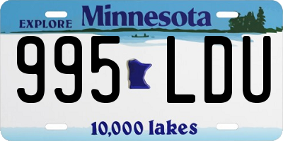 MN license plate 995LDU