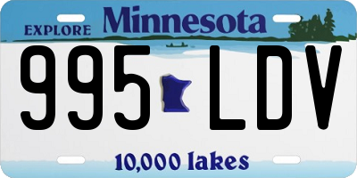 MN license plate 995LDV