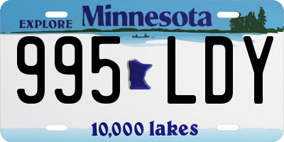 MN license plate 995LDY