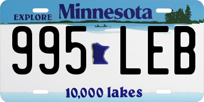 MN license plate 995LEB